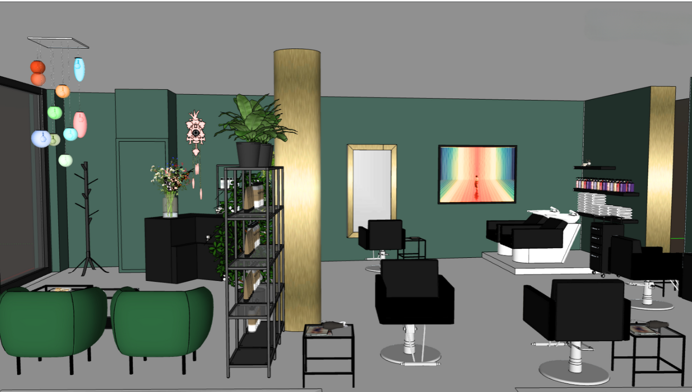 ontwerp kapsalon kleur