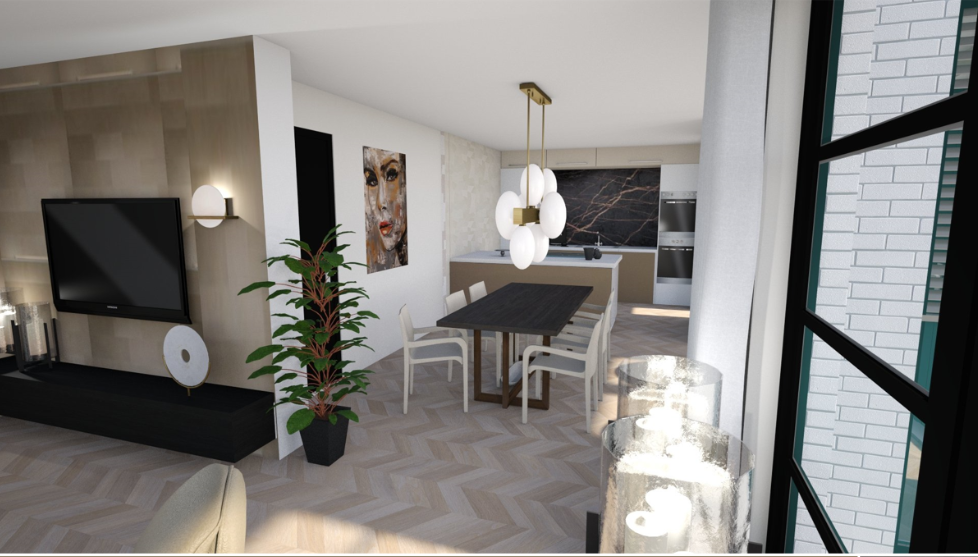 Ontwerp woonkamer - keuken